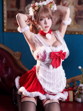 美图欣赏丨Coser香草喵露露(坏露露香宝):NO.066-圣诞红白场景素材[47P-2V-3.41G]
