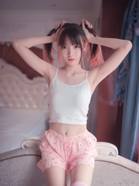 COS图集丨Coser祖木子:NO.013-粉白条纹小可爱[50P-220MB]